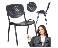 Monovo Moderni ergonomiška konferencijų kėdė biurui ISO Juodas RIVO