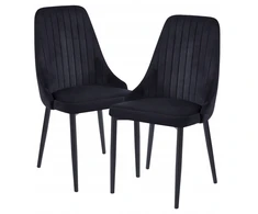 Monovo Moderni Loft Velvet virtuvės kėdė svetainei valgomajam Juodas CALM