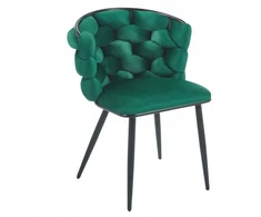 Monovo Pinta veliūrinė kėdė valgomojo buteliukui Žalias Glamour Velvet PLOTI 2