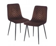 Monovo Veliūrinė moderni virtuvės kėdė svetainei Valgomojo Loft Brown APER