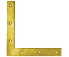 DMX Montavimo kampinė plokštelė, 150 x 150 x 25 x 2,5 mm, geltonai cinkuota