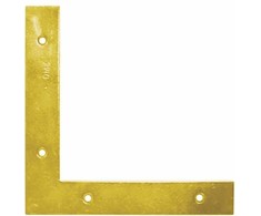 DMX Montavimo kampinė plokštelė, 150 x 150 x 25 x 2,5 mm, geltonai cinkuota