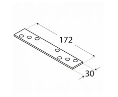 Montavimo plokštelė, 170x30x2,0mm, cinkuota