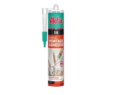 Montažiniai klijai AKFIX 610, poliuretaniniai, permatomi, 310 ml