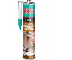 Montažiniai klijai AKFIX 610, poliuretaniniai, permatomi, 310 ml