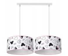 Pakabinamas šviestuvas Moonlight DZIECIĘCA LAMPA WISZĄCA ABAŻUR MYSZKA 30 CM LISTWA