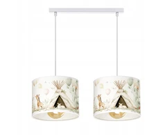 Pakabinamas šviestuvas Moonlight DZIECIĘCA LAMPA WISZĄCA LISTWA ABAŻUR 20CM PASTELOWY ZWIERZĄTKA E27 LED LAS
