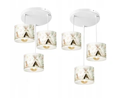 Pakabinamas šviestuvas Moonlight DZIECIĘCA LAMPA WISZĄCA OKRĄGŁA ABAŻUR 20CM PASTELOWY ZWIERZĄTKA E27 LED