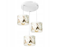 Pakabinamas šviestuvas Moonlight DZIECIĘCA LAMPA WISZĄCA OKRĄGŁA ABAŻUR 20CM PASTELOWY ZWIERZĄTKA E27 LED