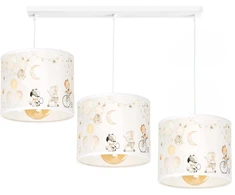 Pakabinamas šviestuvas Moonlight DZIECIĘCA LAMPA WISZĄCA PASTELOWY ABAŻUR ZWIERZĄTKA SŁONIK E27 LED
