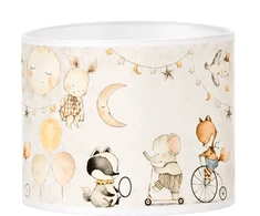 Pakabinamas šviestuvas Moonlight DZIECIĘCA LAMPA WISZĄCA PASTELOWY ABAŻUR ZWIERZĄTKA SŁONIK E27 LED PLAFON