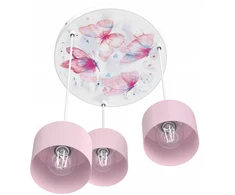 Pakabinamas šviestuvas Moonlight DZIECIĘCA LAMPA WISZĄCA SUFITOWA E27 LED MOTYLKI 3-PKT NADRUK LASEROWY