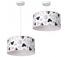 Moonlight LAMPA WISZĄCA SUFITOWA DZIECIĘCA ABAŻUR MYSZKI 30 E27