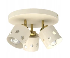 Moonlight MERGAITĖS LUBŲ LEMPAS LED SIETUMAS 3XE27 BEIGE STARS