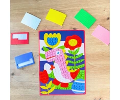 MOSAIC STICKBOOK VAIKAMS DINOZAURAI KŪRYBINIO MENŲ RINKINYS DIY 3+