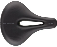 Moterų miesto žygių dviračio balnelis Terry Anatomica Flex Gel Juodas