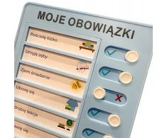 MOTYVACINĖ LENTA VAIKAMS PAREIGŲ SĄRAŠAS LENKŲ MĖLYNA
