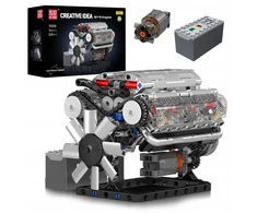 Mould King Blocks Mold King 10088 natūraliai įsiurbiamo V8 variklio techninės konstrukcijos modelis