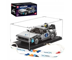 Mould King BLOKAI TECHNINIAI SPORTINIAI TRANSPORTO PRIEMONĖS DELOREAN 414 el. MOLD KING 27019 + VITRINA