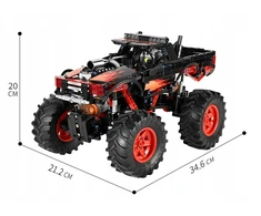 Mould King KONSTRUKCINIAI BLOKAI MOLD KING 18008 FLAME MONSTER TRUCK RC 889 EL.