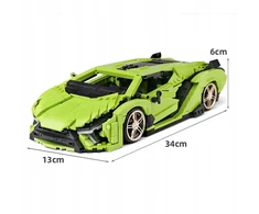Mould King MOLD KING 10011 blokeliai 1133 vnt. Super Car Žalias Sia