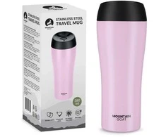 „Mountain Goat TRAVEL“ 380 ml rožinis termo puodelis