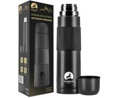 Mountain Kelioninis termosas kavai ir arbatai, 1 litras, juodas