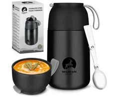 Mountain Nerūdijančio plieno pietų termosas, 720 ml, juodas