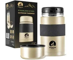 Mountain Nerūdijančio plieno pietų termosas 1 litras, aukso spalvos