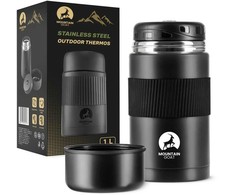 Mountain Nerūdijančio plieno pietų termosas 1 litras, juodas