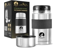 Mountain Nerūdijančio plieno pietų termosas 1 litras, sidabrinis
