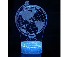 Moxomi 3d Led Globuso Lempa Naktinė Lempa 16 Spalvų su Nuotolinio Valdymo Pulteliu