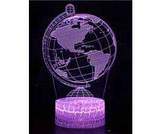 Moxomi 3d Led Globuso Lempa Naktinė Lempa 16 Spalvų su Nuotolinio Valdymo Pulteliu