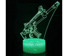 Moxomi 3d Led Lempa - Karabinas, 16 Spalvų, Militari Stiliaus