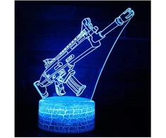 Moxomi 3d Led Lempa - Karabinas, 16 Spalvų, Militari Stiliaus