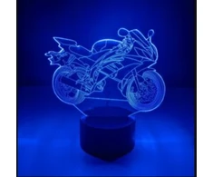 Moxomi 3d Led Lempa Motociklas Lenktynininkas - 16 Spalvų + Nuotolinio Valdymo Pultelis