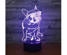 Moxomi 3d Led Lempa Šunelis Prancūzų Buldogas, 16 Spalvų + Pilotas