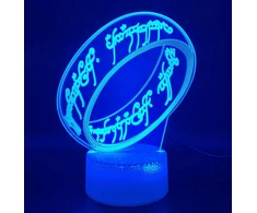 Moxomi 3d Led Lempa "žiedų valdovas" - 16 spalvų, Usb, su pulteliu