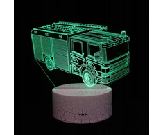 Moxomi 3d Led Lempučių Žibintas Gaisrinė - 16 Spalvų, Usb