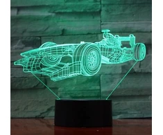 Moxomi 3d Led Naktinė Lempa "lenktynių Automobilis" - 16 Spalvų + Pilotas