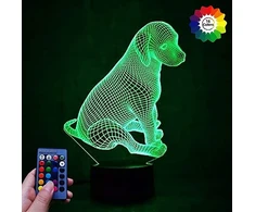 Moxomi LAMPA 3D LED PIES DOG PIESEK PUPPY SZCZENIAK Naktinė lempa 16 KOLORÓW