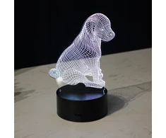 Moxomi LAMPA 3D LED PIES DOG PIESEK PUPPY SZCZENIAK Naktinė lempa 16 KOLORÓW