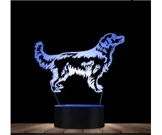 Moxomi LAMPA 3D LED PIES SZCZENIAK LABRADOR RETRIEVER LAMPKA 16 KOLORÓW + Pultas
