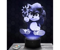 Moxomi LAMPA 3D LED USB MAŁY SONIC BAJKA PREZENT Pultas
