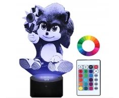 Moxomi LAMPA 3D LED USB MAŁY SONIC BAJKA PREZENT Pultas