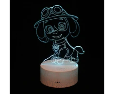 Moxomi LAMPA 3D LED USB PSI PATROL PAW SKYE + Pultas BAJKA
