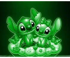 Moxomi LAMPA 3D LED USB W KSZTAŁCIE LILO &amp; STITCH PREZENT 16 KOLORÓW + Pultas