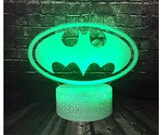 Moxomi Led 3d Lempa Betmeno Logo Dc - 16 Spalvų + Nuotolinio Valdymo Pultelis