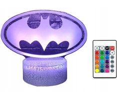 Moxomi Led 3d Lempa Betmeno Logo Dc - 16 Spalvų + Nuotolinio Valdymo Pultelis