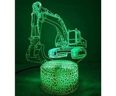 Moxomi Naktinė lempa 3D KOPARKA BUDOWA LAMPA 16 KOLORÓW + Pultas